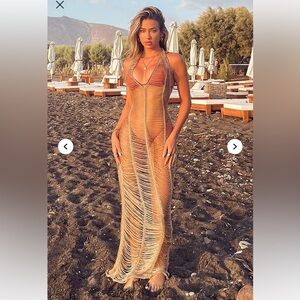 Elegant Tan Swim Cover-Up